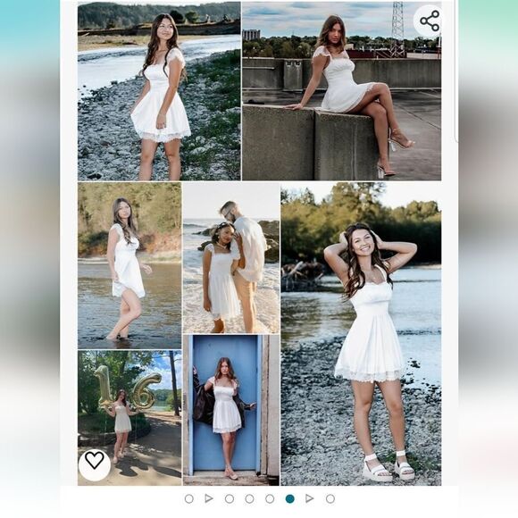 Women's Satin Lace Strap Mini Dress Square Neck Flowy A-Line Ruffle Swing Casual - Picture 13 of 15